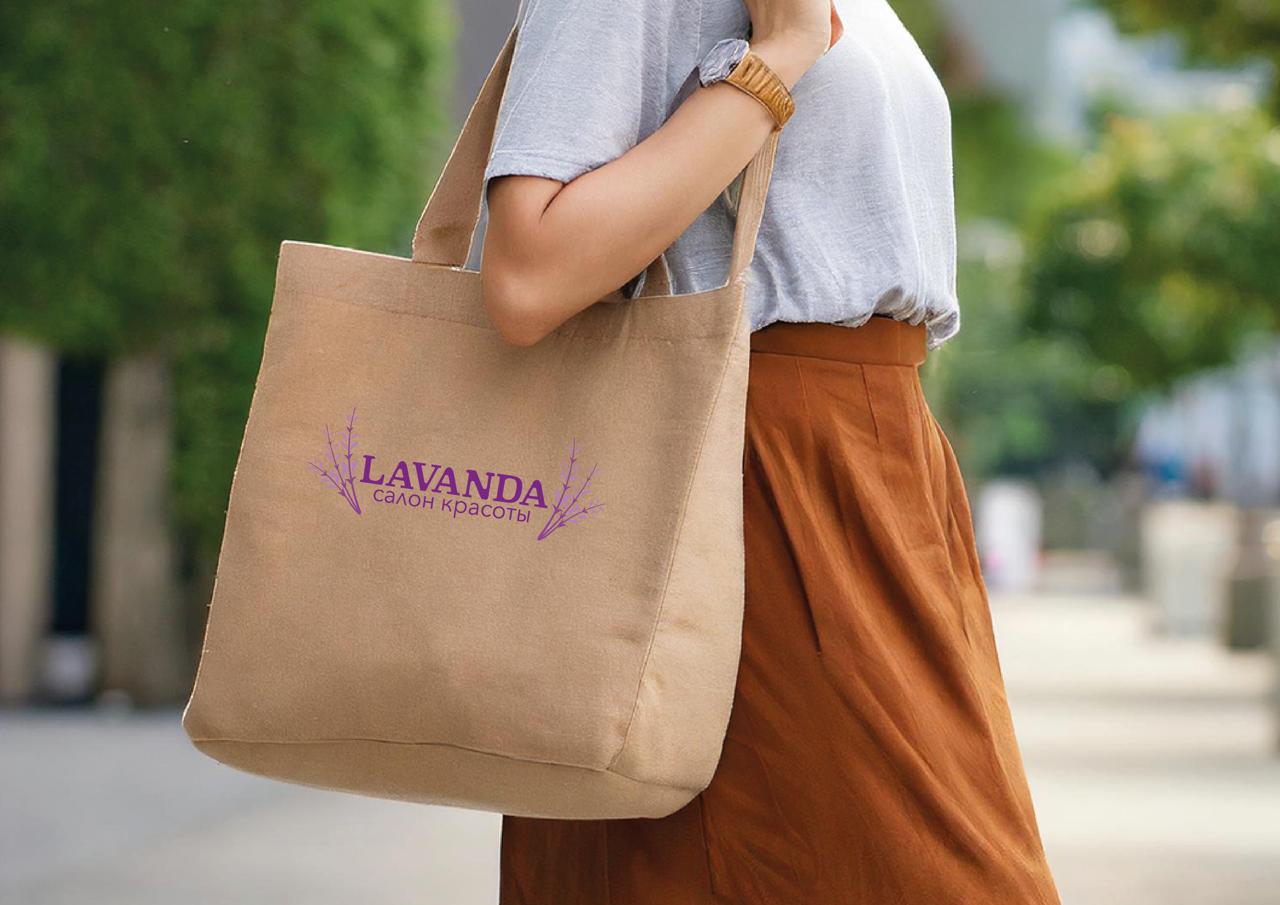 Логотип и носители Lavanda для салона красоты